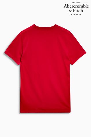 Red Abercrombie & Fitch Logo T-Shirt